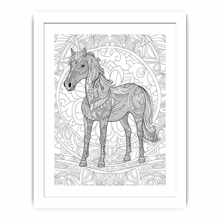 Colour me Horse framed Print