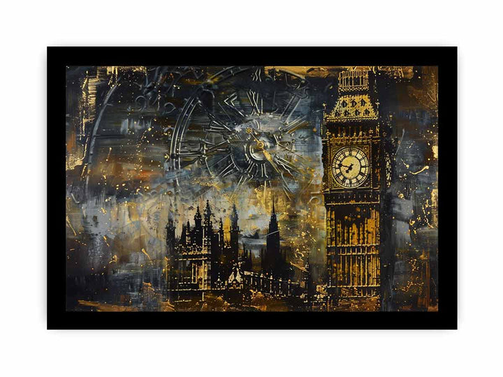 London  Clock Painting framed Print