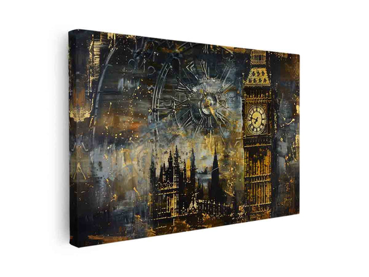 London  Clock Painting canvas Print