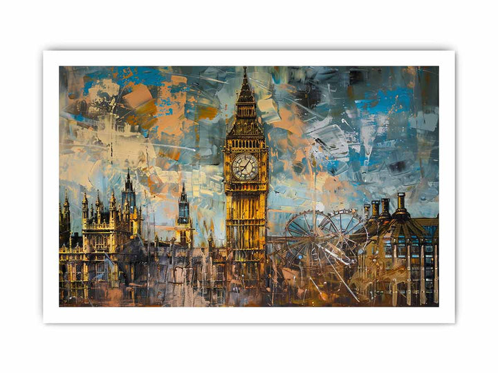 London Clock Art framed Print