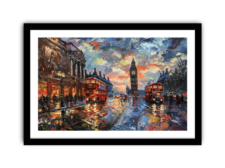 London Clock Art  print framed Print