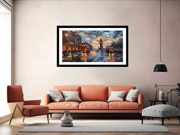 London Clock  Art Print