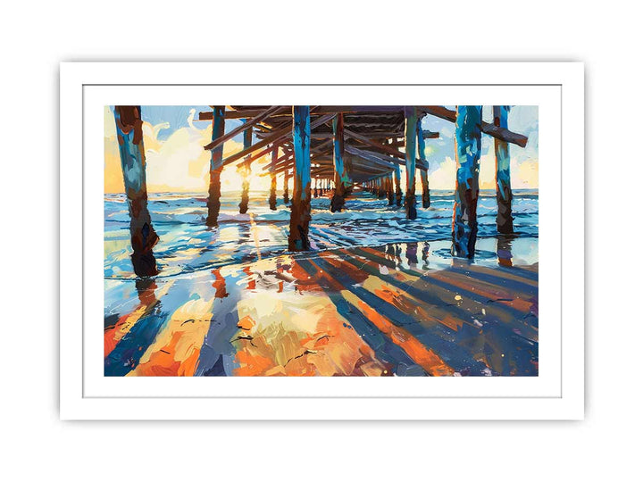 Pier Painting Art framed Print