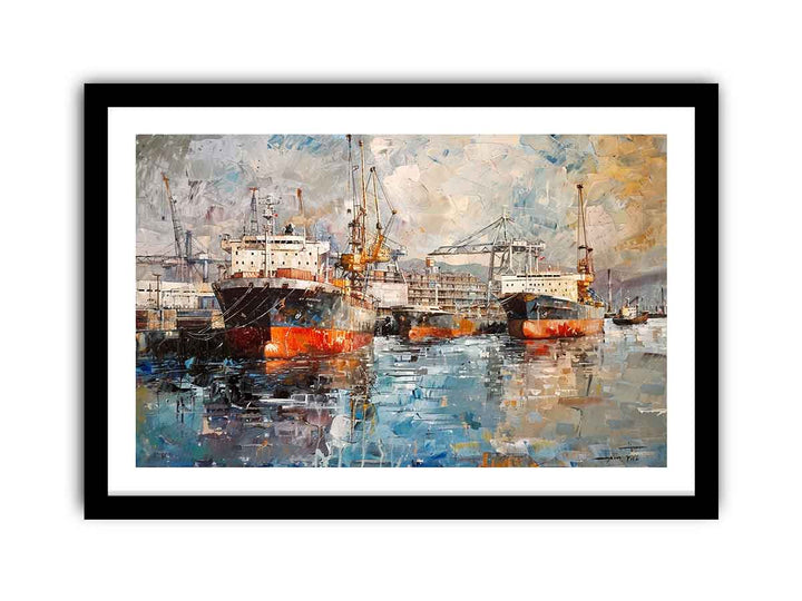 Port Painting framed Print