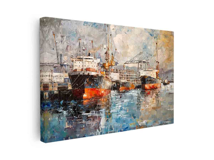 Port Painting canvas Print