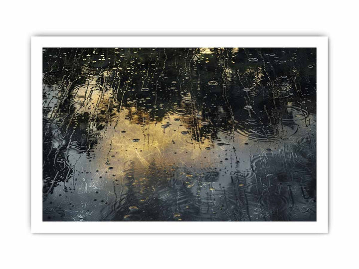 Rain Painting Art framed Print