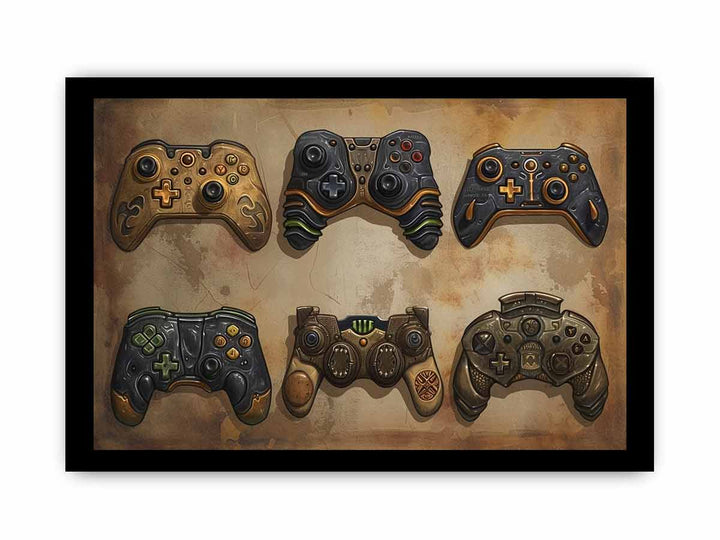 Video Game Controller  Art framed Print