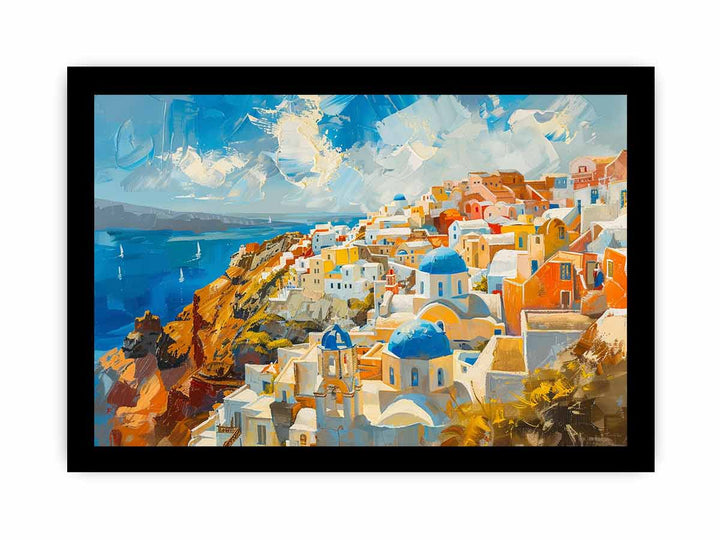 Santorini Print  framed Print