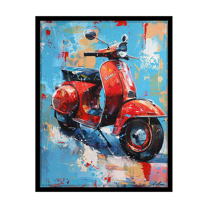 Scooter art Art  canvas Print