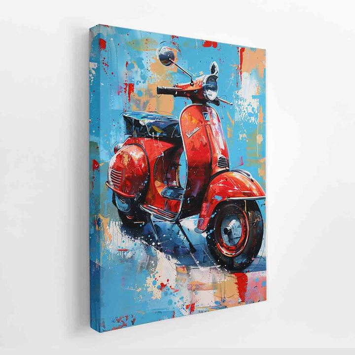 Scooter art Art  canvas Print