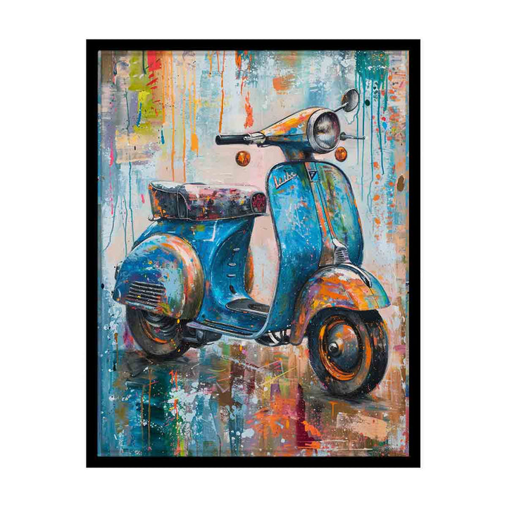 Scooter art Art canvas Print