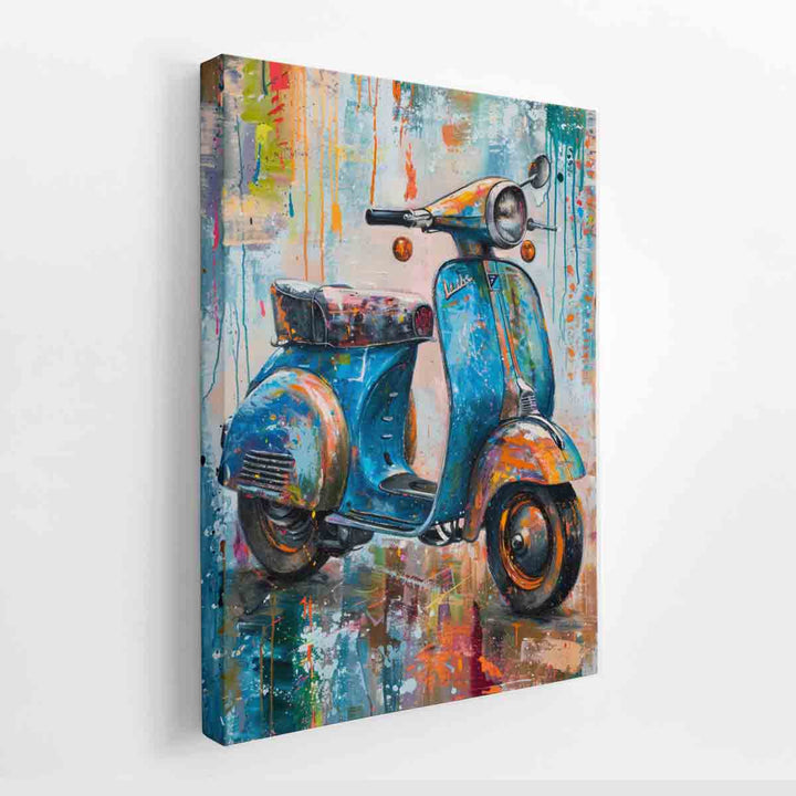 Scooter art Art canvas Print