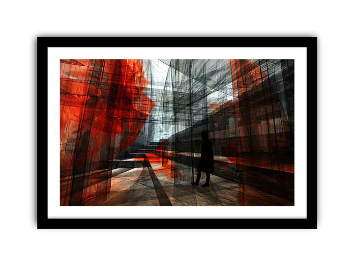 Modern net Art framed Print