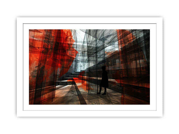 Modern net Art framed Print