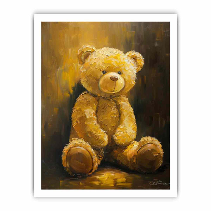 Teddy Bear Painting framed Print