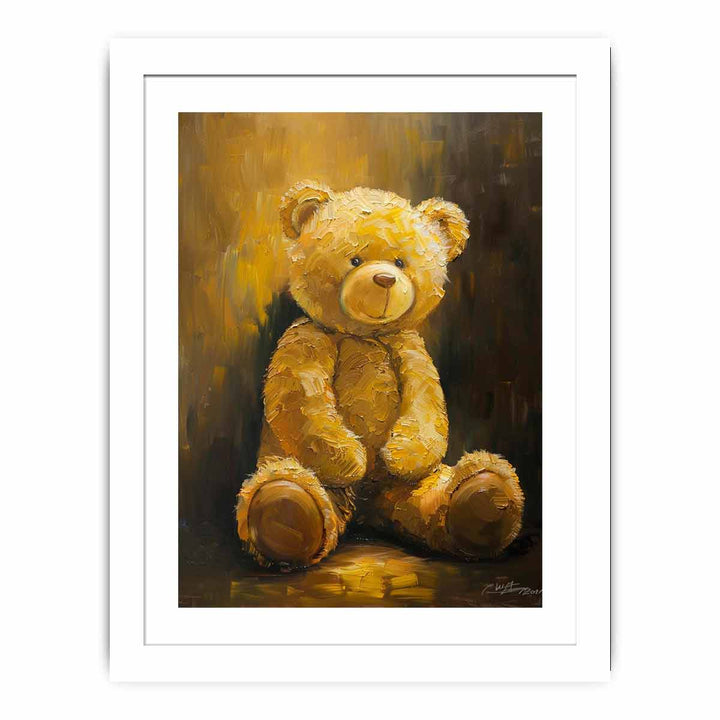 Teddy Bear Painting framed Print