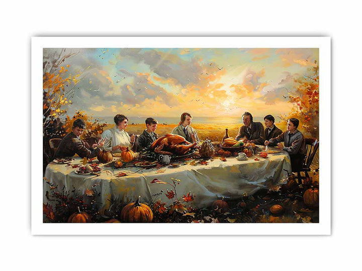 Thanksgiving Painting framed Print