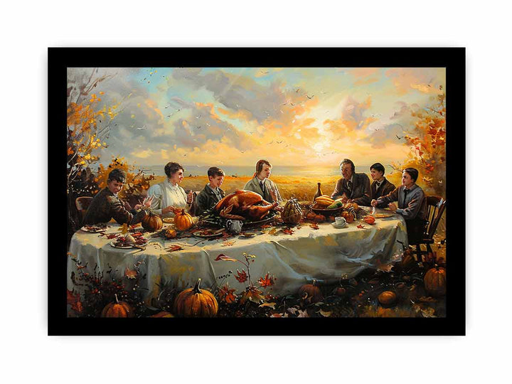 Thanksgiving Painting framed Print