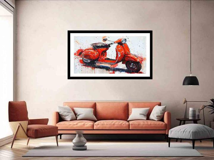 Vespa  Scooter Painting Art Print