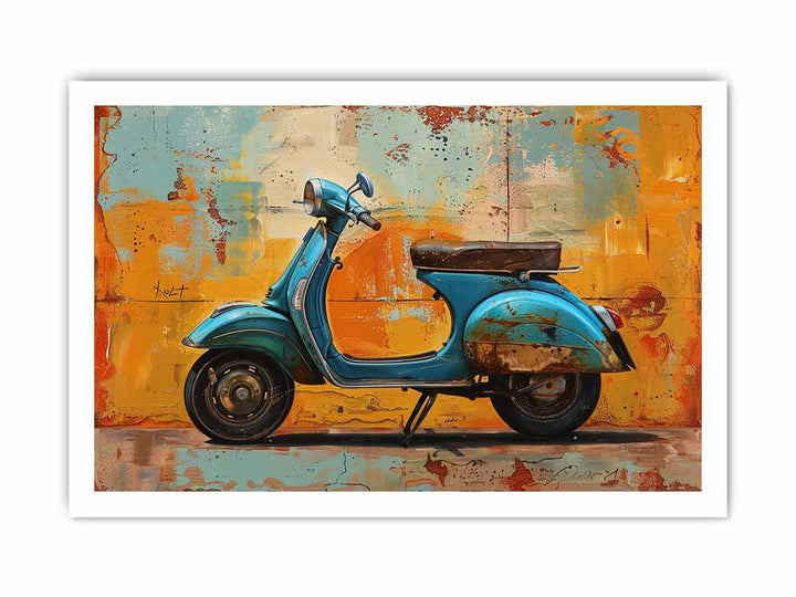 Vespa  Scooter Art framed Print