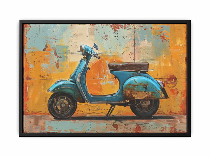 Vespa  Scooter Art canvas Print