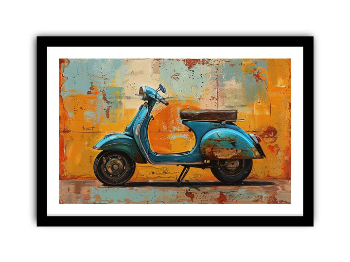 Vespa  Scooter Art framed Print