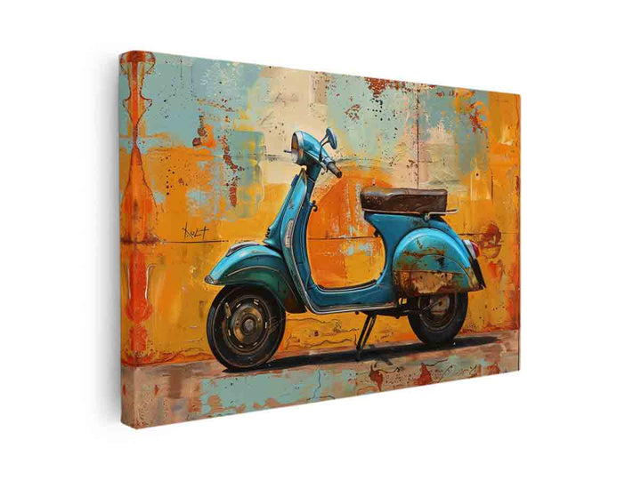 Vespa  Scooter Art canvas Print