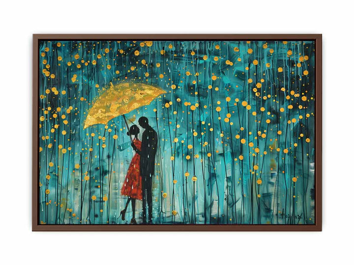 Love in Rain Art Painting