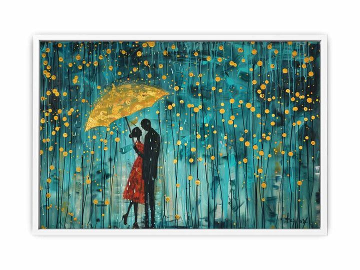 Love in Rain Art Painting