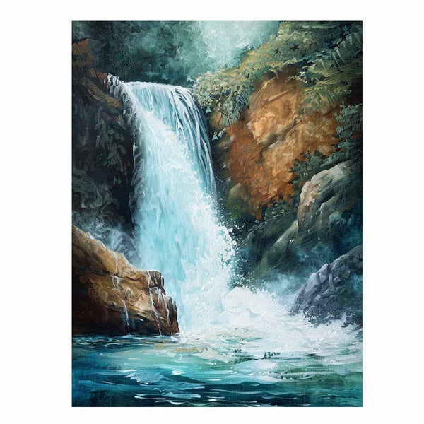 Waterfall  Art Painting Art Print