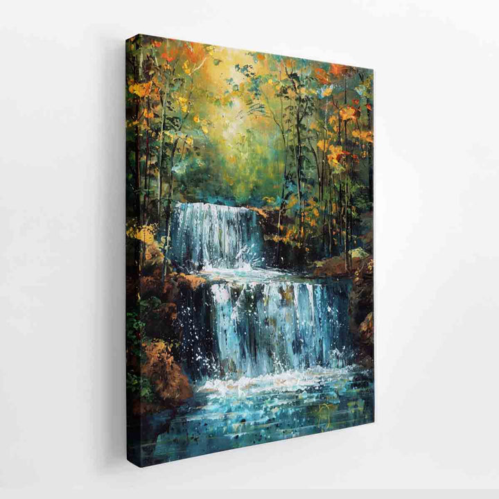 Waterfall  Art Painting canvas Print