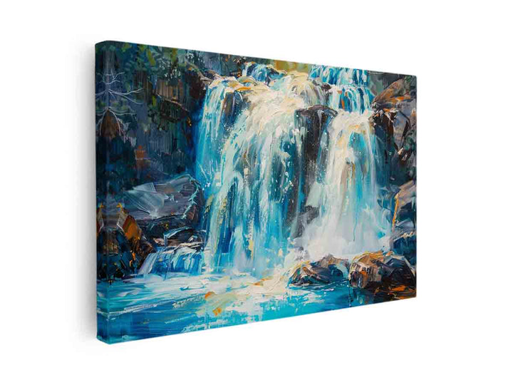 Waterfall  Art Painting canvas Print