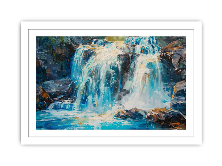 Waterfall  Art Painting framed Print