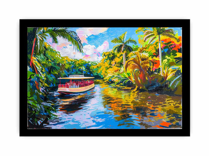 Brisbane River Art framed Print