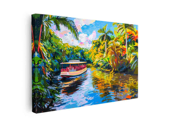 Brisbane River Art canvas Print