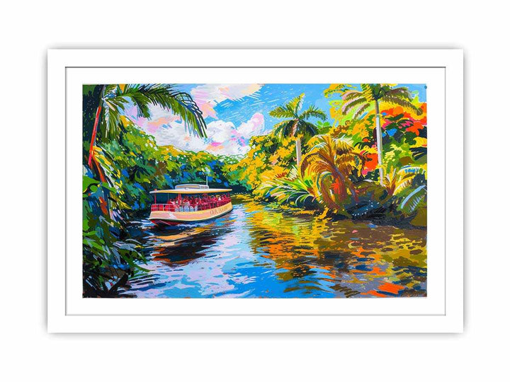 Brisbane River Art framed Print