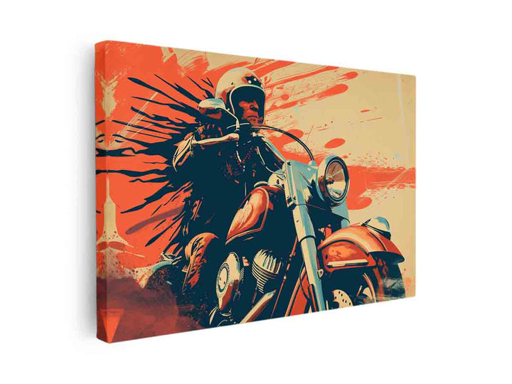 Vintage Motorcycle Art canvas Print