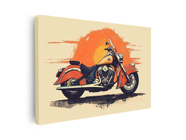 Indian Motorcycle Art  canvas Print