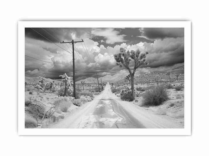 Tree Road framed Print