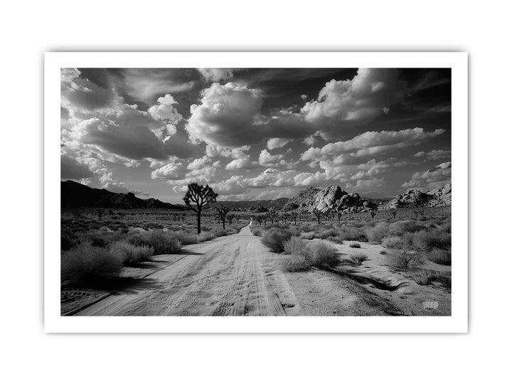 Tree Road Art framed Print