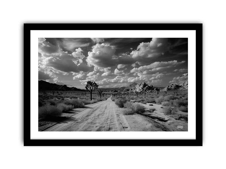 Tree Road Art framed Print