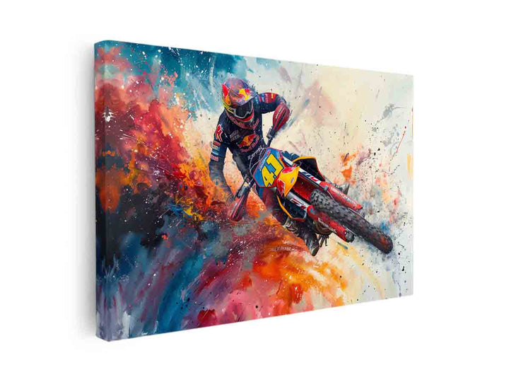 Bike Race Art print canvas Print