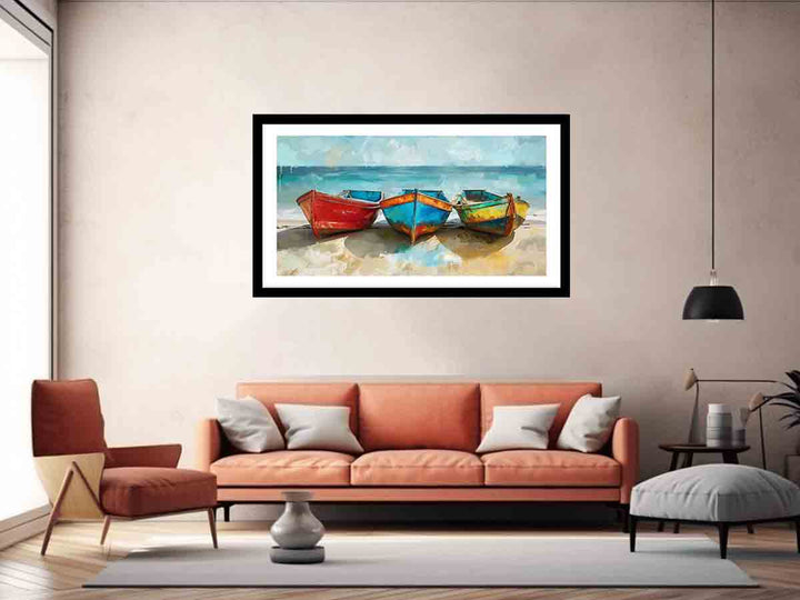 Colorful Boats Art Print