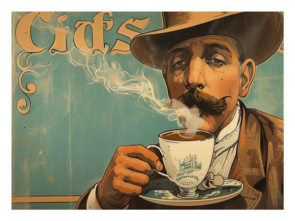 vintage coffee Art 2 Print