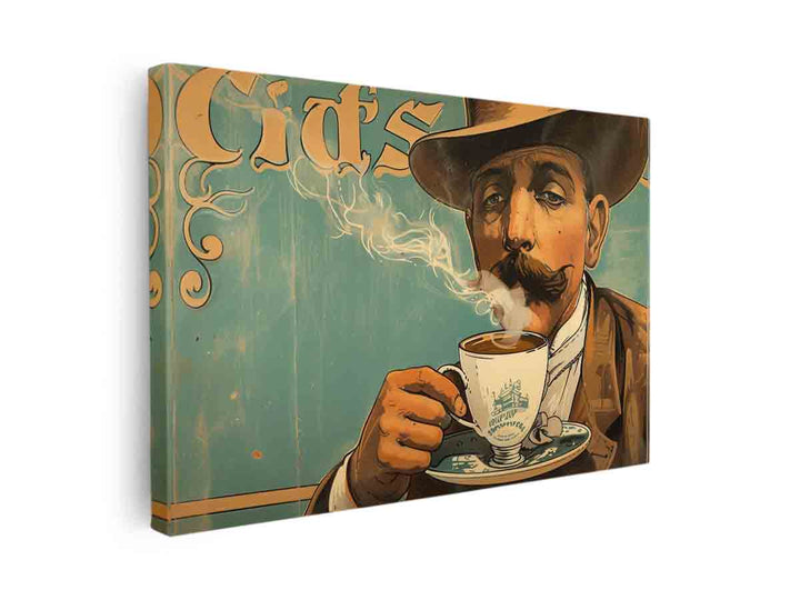 vintage coffee Art 2 canvas Print