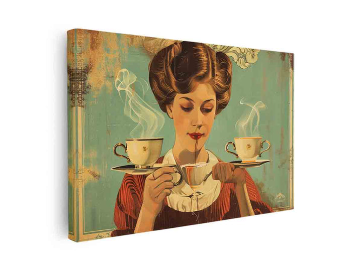 vintage coffee Art 3  canvas Print