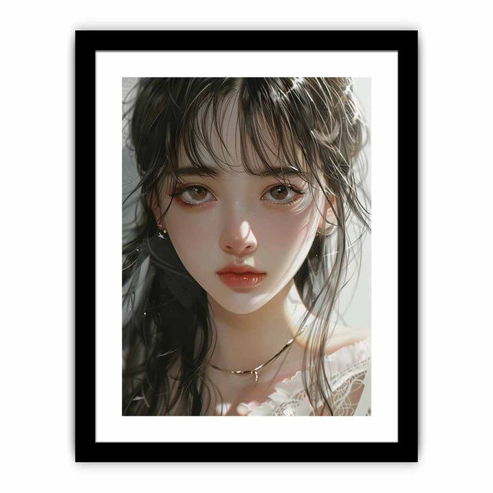 Anime Girl Art framed Print