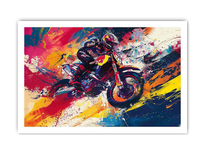 Bike  Rider Art framed Print