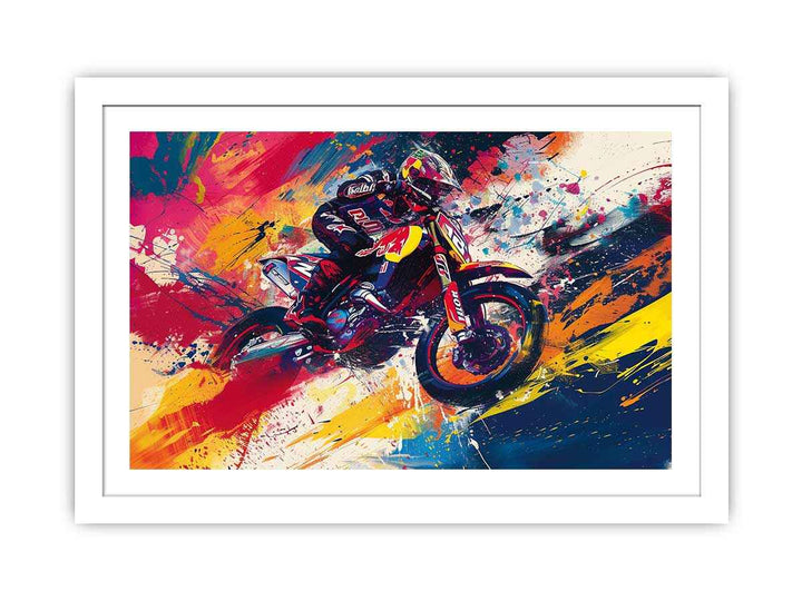 Bike  Rider Art framed Print