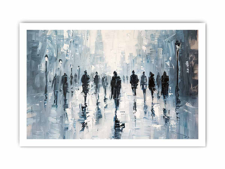 Street Walk in Paris  framed Print